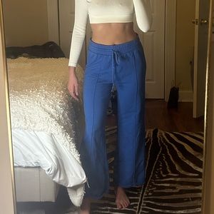 Free People Blue Drawstring Lounge Pants Size Small